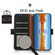 iPhone 13 mini KHAZNEH Side-Magnetic Litchi Genuine Leather RFID Case  - Black