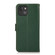 iPhone 13 mini KHAZNEH Side-Magnetic Litchi Genuine Leather RFID Case  - Green