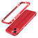 iPhone 13 mini Aurora Series Lens Protector + Metal Frame Protective Case  - Red