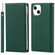iPhone 13 mini Litchi Texture Genuine Leather Phone Case With Lanyard & Holder & Card Slots & Wallet  - Dark Green