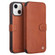 iPhone 13 mini QIALINO Magnetic Buckle Phone Leather Case with Card Slot  - Brown