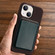 iPhone 13 mini ICARER Oil Wax Texture MagSafe Magnetic Three-coverage Cowhide Phone Case  - Coffee