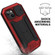 iPhone 13 mini R-JUST Sliding Camera Shockproof Life Waterproof Dust-proof Metal + Silicone Protective Case with Holder  - Red