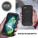 iPhone 13 mini R-JUST Sliding Camera Shockproof Life Waterproof Dust-proof Metal + Silicone Protective Case with Holder  - Black