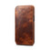 iPhone 13 mini Denior Oil Wax Top Layer Cowhide Simple Flip Leather Case - Brown