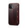 iPhone 13 mini Denior Oil Wax Top Layer Cowhide Simple Flip Leather Case - Dark Red