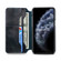 iPhone 13 mini Denior Oil Wax Top Layer Cowhide Simple Flip Leather Case - Dark Blue