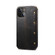 iPhone 13 mini Denior Oil Wax Top Layer Cowhide Simple Flip Leather Case - Black