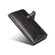 iPhone 13 mini Denior Oil Wax Cowhide Magnetic Button Genuine Leather Case - Black