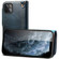 iPhone 13 mini Denior Oil Wax Cowhide Magnetic Button Genuine Leather Case - Dark Blue