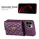 iPhone 12 / 12 Pro Horizontal Metal Buckle Wallet Rhombic Leather Phone Case - Dark Purple