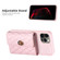iPhone 12 / 12 Pro Horizontal Metal Buckle Wallet Rhombic Leather Phone Case - Pink