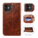 iPhone 12 / 12 Pro Baroque Simple Horizontal Flip Leather Case with Holder & Card Slots & Wallet - Light Brown
