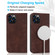 iPhone 12 Pro Wireless Charging Magsafe Leather Phone Case - Brown