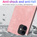 iPhone 12 Wireless Charging Magsafe Leather Phone Case - Pink