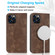 iPhone 12 Pro Wireless Charging Magsafe Leather Phone Case - Coffe