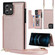 iPhone 12 / 12 Pro Cross-body Square Double Buckle Flip Card Bag TPU+PU Case with Card Slots & Wallet & Photo & Strap - Rose Gold