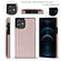 iPhone 12 / 12 Pro Cross-body Square Double Buckle Flip Card Bag TPU+PU Case with Card Slots & Wallet & Photo & Strap - Rose Gold