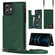 iPhone 12 / 12 Pro Cross-body Square Double Buckle Flip Card Bag TPU+PU Case with Card Slots & Wallet & Photo & Strap - Green