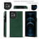 iPhone 12 / 12 Pro Cross-body Square Double Buckle Flip Card Bag TPU+PU Case with Card Slots & Wallet & Photo & Strap - Green