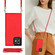 iPhone 12 / 12 Pro Cross-body Square Double Buckle Flip Card Bag TPU+PU Case with Card Slots & Wallet & Photo & Strap - Red