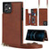 iPhone 12 / 12 Pro Cross-body Square Double Buckle Flip Card Bag TPU+PU Case with Card Slots & Wallet & Photo & Strap - Brown