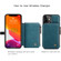 iPhone 12 / 12 Pro CaseMe C20 Multifunctional PC + TPU Protective Case with Holder & Card Slot & Wallet - Blue