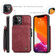 iPhone 12 / 12 Pro CaseMe C20 Multifunctional PC + TPU Protective Case with Holder & Card Slot & Wallet - Red