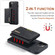 iPhone 12 / 12 Pro DG.MING M2 Series 3-Fold Multi Card Bag + Magnetic Back Cover Shockproof Case with Wallet & Holder Function - Black