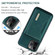 iPhone 12 / 12 Pro DG.MING M2 Series 3-Fold Multi Card Bag + Magnetic Back Cover Shockproof Case with Wallet & Holder Function - Green