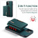 iPhone 12 / 12 Pro DG.MING M2 Series 3-Fold Multi Card Bag + Magnetic Back Cover Shockproof Case with Wallet & Holder Function - Green