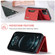iPhone 12 / 12 Pro DG.MING M2 Series 3-Fold Multi Card Bag + Magnetic Back Cover Shockproof Case with Wallet & Holder Function - Red