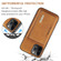 iPhone 12 / 12 Pro DG.MING M2 Series 3-Fold Multi Card Bag + Magnetic Back Cover Shockproof Case with Wallet & Holder Function - Brown