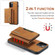 iPhone 12 / 12 Pro DG.MING M2 Series 3-Fold Multi Card Bag + Magnetic Back Cover Shockproof Case with Wallet & Holder Function - Brown