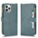iPhone 12 / 12 Pro Litchi Texture Zipper Leather Phone Case - Green