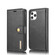 iPhone 12/12 Pro DG.MING Crazy Horse Texture Detachable Magnetic Leather Case - Black