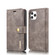 iPhone 12/12 Pro DG.MING Crazy Horse Texture Detachable Magnetic Leather Case - Grey