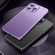 iPhone 12 Spring Buckle Metal Frosted Phone Case - Deep Purple