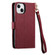 iPhone 12/12 Pro Love Zipper Lanyard Leather Phone Case - Red