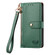 iPhone 12/12 Pro Love Zipper Lanyard Leather Phone Case - Green