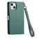 iPhone 12/12 Pro Love Zipper Lanyard Leather Phone Case - Green