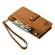 iPhone 12/12 Pro Love Zipper Lanyard Leather Phone Case - Brown