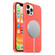 iPhone 12 / 12 Pro Magnetic Liquid Silicone Full Coverage Shockproof Magsafe Case with Magsafe Charging Magnet - Pink Orange