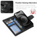 iPhone 12 / 12 Pro Litchi Texture Magnetic Detachable Wallet Leather Phone Case - Black