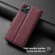 iPhone 12 / 12 Pro Litchi Texture Magnetic Detachable Wallet Leather Phone Case - Purple