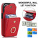 iPhone 12 Pro Anti-theft RFID Card Slot Phone Case - Red