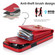 iPhone 12 Pro Anti-theft RFID Card Slot Phone Case - Red