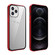 iPhone 12 / 12 Pro Double Sides Tempered Glass Magnetic Adsorption Metal Frame Anti-peep Screen Case - Red