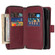 iPhone 12 / 12 Pro Zipper Wallet Bag Horizontal Flip PU Leather Case with Holder & 9 Card Slots & Wallet & Lanyard & Photo Frame - Wine Red