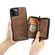 iPhone 12 / 12 Pro JEEHOOD Magnetic Zipper Horizontal Flip Leather Case with Holder & Card Slot & Wallet - Brown